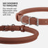 CollarDirect Rolled Leather Dog Collar - Soft Padded Round Puppy Collar, Handmade Genuine Leather for Small Large Cats
