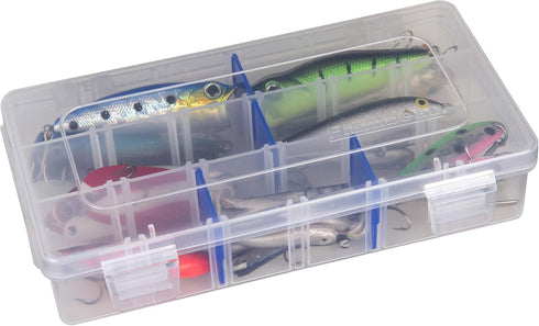 Flambeau Outdoors 2003 Tuff Tainer Fishing Tray, Blue, Transparent White, Includes 15 Zerust Dividers