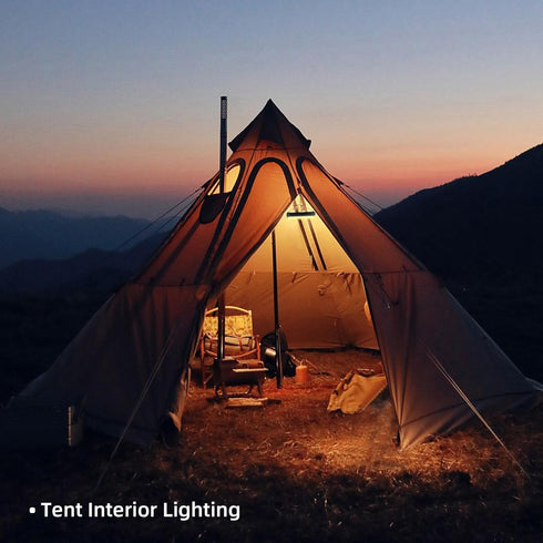 Portable 1500LM LED Camping Lantern, 10000mAh Rechargeable Power Bank, IPX4 Waterproof Tent Light for Camping