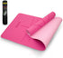 Robust Yoga Mat - 1/4" Thick Non-Slip Mat with Position Lines, Includes Strap and Storage Bag, Eco-Friendly TPE