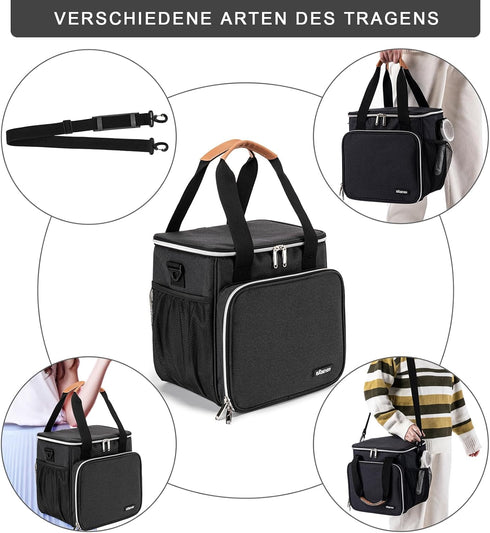 Dog Grooming Supplies Organizer Tote - Black, Perfect for Grooming Tools