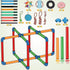 RoundFunny 9 31.5 22.6 19 Inch Puppy Play Gym with Toys Small Dogs Indoor Jungle Playground PVC Frame with Bungee