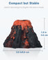 Uniclife Aquarium Volcano Ornament Kit - Mini Resin Volcanic Decor for Fish Tank Landscape with Air Stone Bubbler