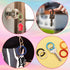 Penitue 34pcs 0.94in (17 Spring O Rings, Colorful Round Snap Keyring Metal Carabiner Clips Loose Leaf Book Binder Rings