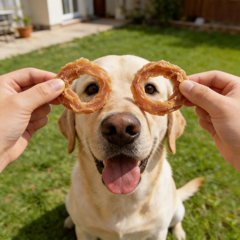 10.6 oz Jungle Calling Chicken Rings Dog Treats, Slow Roasted Chicken Jerky, Rawhide Free Dog Chews, High Protein