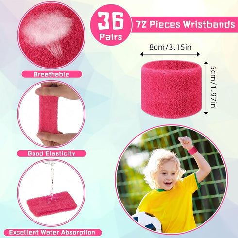 Lounsweer Wrist Sweatbands Bulk for Kids Teams Sweat Bands Sports Fan Wristbands Wristband Athletic Sports Kids