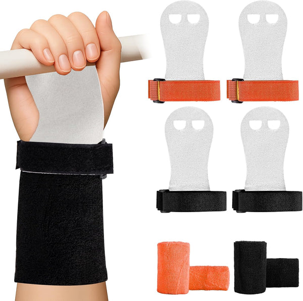 FDFuZhao 2 Pairs Gymnastics Hand Grips, Gymnastics Equipment for Kids