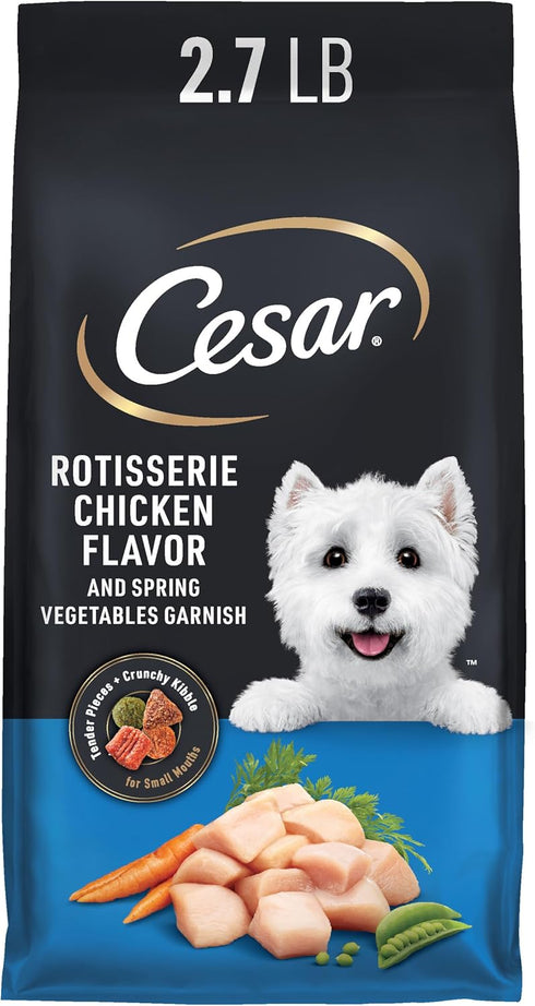 Cesar Small Breed Dry Dog Food for Small Dogs Rotisserie Chicken Flavor