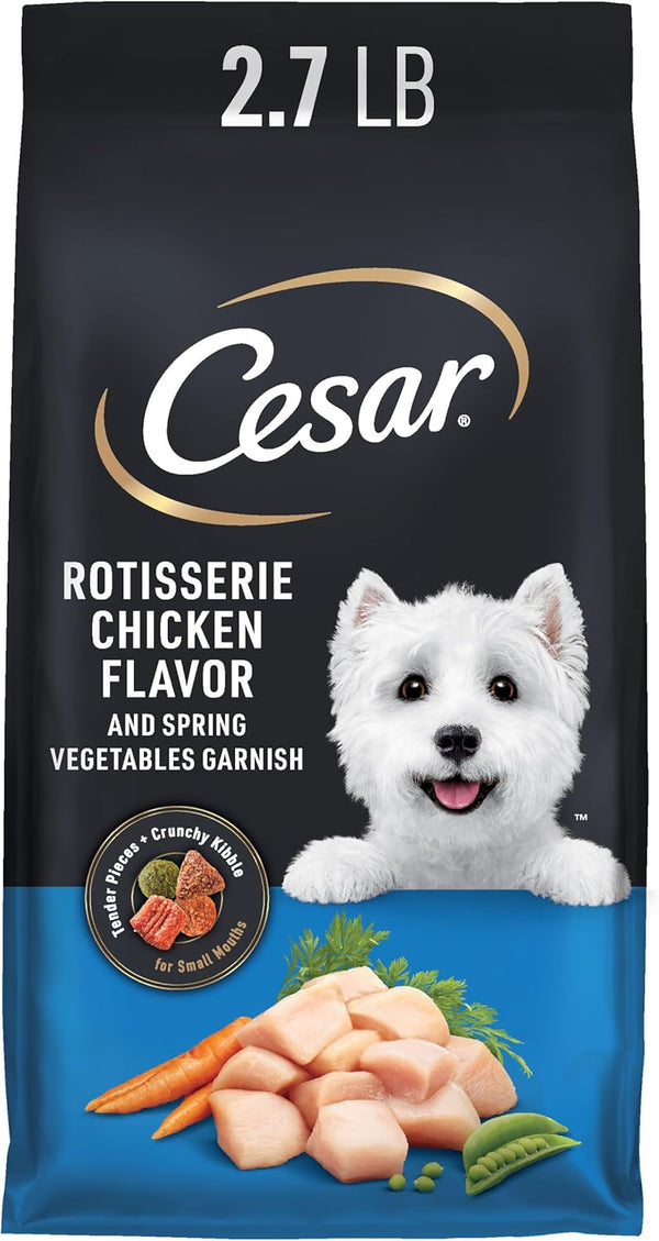 Cesar Small Breed Dry Dog Food for Small Dogs Rotisserie Chicken Flavor