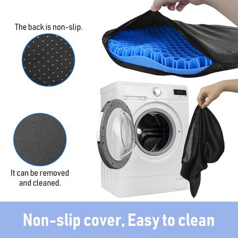NEW-Vi Anti-Slip Kayak Seat Cushion, Waterproof Thicken Gel Pad for Sit in Kayak Chair, Fishing Kayak Accessories