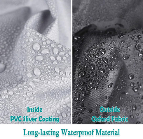Kayak Cover, 420D Waterproof UV Protection Dustproof Covers for Canoe, Fishing Boat, Fit 10-15 FT (Black, M(10-11.6 FT))