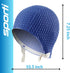 Sporti Bubble Swim Cap, Women Bathing Cap with Protection, Anti-Slip Grip, Latex/Rubber, Keeps Head Warm