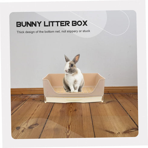 Pet Potty Bowl Large Litter Tray for Bunnies Compact Portable Critter Toilet Box Lightweight Design for Guinea Pigs