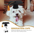 LUOZZY 4 PCS Pet Graduation Caps with Bow Tie, Small Dog Graduation Caps with Red/Gold Tassel, Costume Accessory