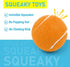 PrimePets Tennis Balls, 3pcs Natural Rubber Squeaky Balls for Dogs, Interactive Floating Dog Toy for Medium, Large Dogs