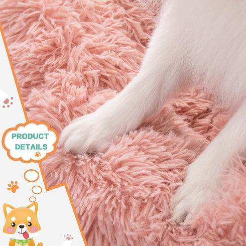 NOYAL Calming Dog Bed Donut - Anti-Anxiety Fluffy Dog Bed for Small and Medium Dogs and Cats