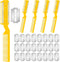 5 Pieces Razor Comb for Dogs - Hair Grooming Trimmer Comb with 25 Extra Blades for Manual Dog Hair Trimming