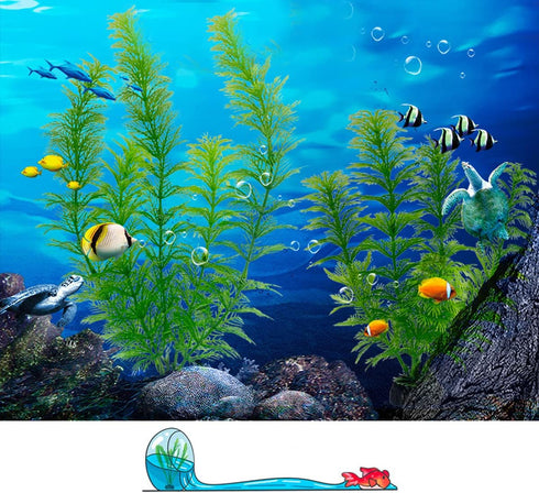 Artificial Aquarium Plants, 10PCS Realistic Plastic Fake Plants for Fish Tank Decoration