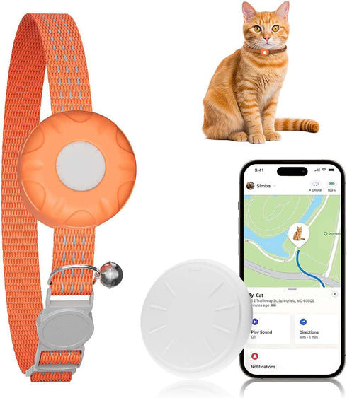 ZFSJTAG GPS Tracker for Cats, Cat GPS Tracker, Compatible with Apple Find My
