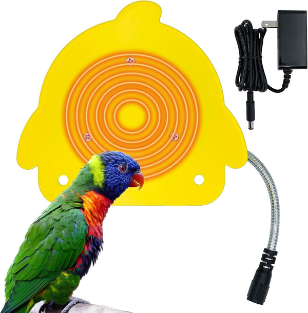 Bird Cage Heater for Cockatiels, Parrots, Conures, 12V Birdcage Warmer Heating Plate, 18W Snuggle Up Bird Warmer