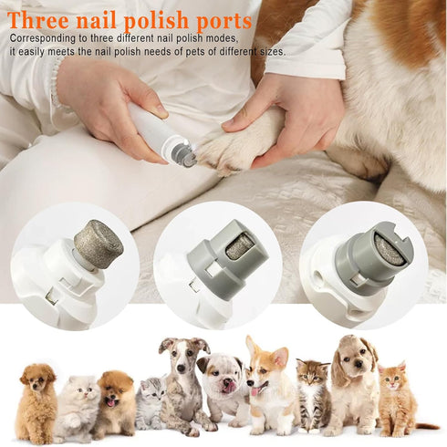 Lyjinbc Trimmer 2-Speed Dog Nail Grinders, Electric Rechargeable Pet Nail Low Noise with LED Light Mode for Large