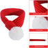 Christmas Dog Santa Hat with Adjustable Scarf, Red Knit Scarf, Dog Winter Neck Warmer for Christmas Party Dressup