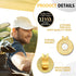 Happy Retirement Black Gold Golf Ball Marker with Hat Clip, Funny Accessories for Golf Fans
