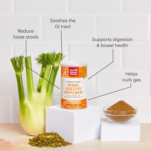 The Honest Kitchen Perfect Form Herbal Digestive Supplement for Dogs & Cats, 3.2 Ounces, Human Grade