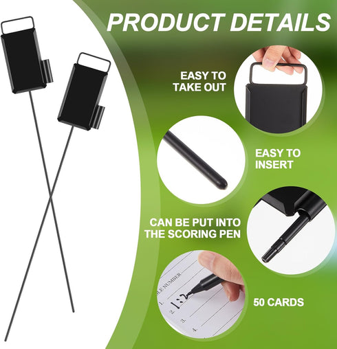 4 6 Pack 1 (50 Shappy or Golf Metal Proximity Marker Closest to The Pin Ctp Marker with Black Pens Pcs Sheets) Cards