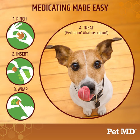 Pet MD Wrap A Pill Peanut Butter Flavor Pill Paste for Dogs - Make a Pocket to Hide Pills & Medication - 8 oz
