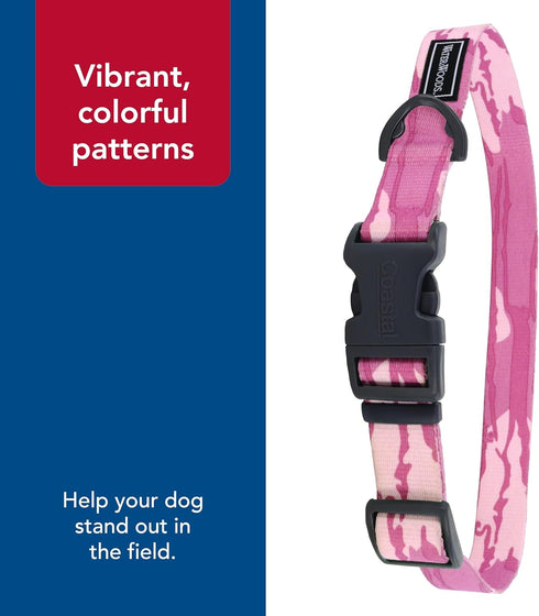 Coastal Pet Water & Woods Adjustable Dog Collar, Stylish Patterned Collar with Curved Snap Lock Buckle, Bottomland