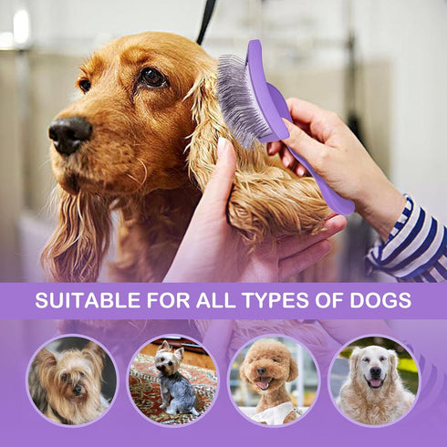 Dog Slicker Brush for Golden Doodle Grooming Kit - Dematting Brushes for Goldendoodles, Labradoodles, Poodles - Pet