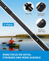 OCEANBROAD Adjustable Fishing Kayak Paddle - 94in/240cm to 102in/260cm Aluminum Alloy Shaft with Paddle Leash