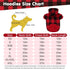 KOOLTAIL Plaid Dog Hoodie Pet Clothes Sweater with Hat and Pocket for Small Medium Large Size Dogs, Soft Winter Warm Dog Cold Weather Coat, Fleece Fall Dog Hooded Sweatshirt for Puppy Cats, Red XXL