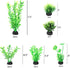 AQUANEAT Fish Tank Plants, Aquarium Plants Plastic, Green Fish Tank Decorations, 10pcs by AQUANEAT