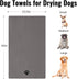 Microfiber Dog Towels for Drying Dogs, Super Absorbent Soft Grooming Towel, 40 Inch X 23.6 Inch, Grey