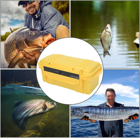 plplaaoo Outdoor Survival Sealed Container Case, Shockproof Waterproof Storage Box for Outdoors, Yellow