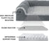 Furhaven Orthopedic Dog Bed for Medium/Small Dogs, L Shaped Chaise with Removable Bolsters - Stone Gray, Medium