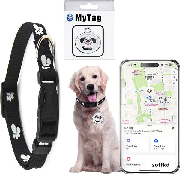 sotfkd Dog Tracker-GPS Dog Collar-GPS Tracker for Dogs-Pet Tracker | Dual-System Tracker |