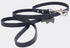 Genuine Leather Classic Dog Leash Black 1/2" Wide, 4 Ft for Boston Terrier, Poodle, Puppies