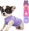 4 Pieces Summer Dog Clothes for Small Dogs, Cute Pink Girl Shirts, Soft Puppy Clothing, Breathable Pet Apparel