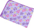 Pet Blanket Soft Fluffy Fleece Mat, Cute Paw Print Dog Cat Blanket (Purple Paw Small, 23 * 16")