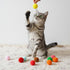 Yolev 30 1.3in 4 Pcs Cat Pom Pom Balls Fuzzy Cat Toy Balls Lightweight Interactive Fuzzy Ball for Indoor Cats with Pcs