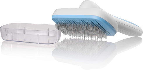 Pets First Premium Dog & Cat Brush, Self Cleaning Slicker Hair Brush, Easy to Clean, Best Grooming Tools for Dogs and