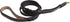 6 Foot Braided Leather Dog Leash with Traffic Handle, Two Handles for Training and Safety, Black 6ft x 3/4 Inch