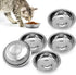 5 PCS Cat Bowls Whisker Friendly, Shallow Wide Flat Stainless Steel Dishes, Dishwasher Safe