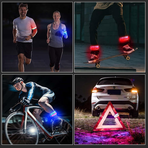 NEXTORCH LED Slap Armband Lights, Rechargeable Safety Wristband Lights (1 Pack), High Visibility Reflective Light Up