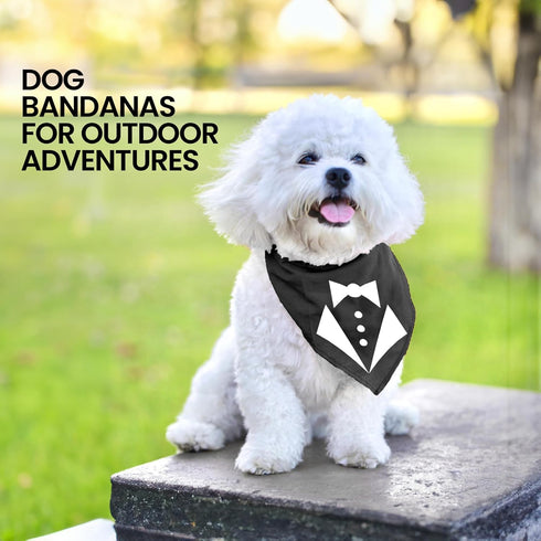Parisian Pet Tuxedo Dog Bandana, Small