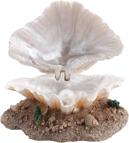 Acouto Aquarium Bubbler Decor - Coral Reef Aerating Action Ornament, Fish Tank Shell Pearl Bubbler Decoration