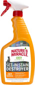 Nature’s Miracle Set-In Stain Destroyer, 24 Ounces, Oxy Formula With Orange Scent for Cat Messes